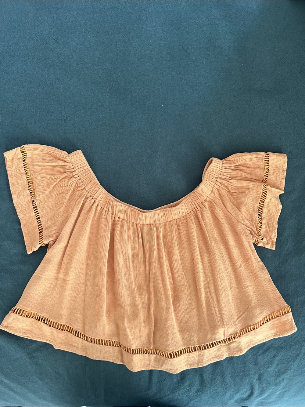 Women’s Peach Off-Shoulder Boho Top